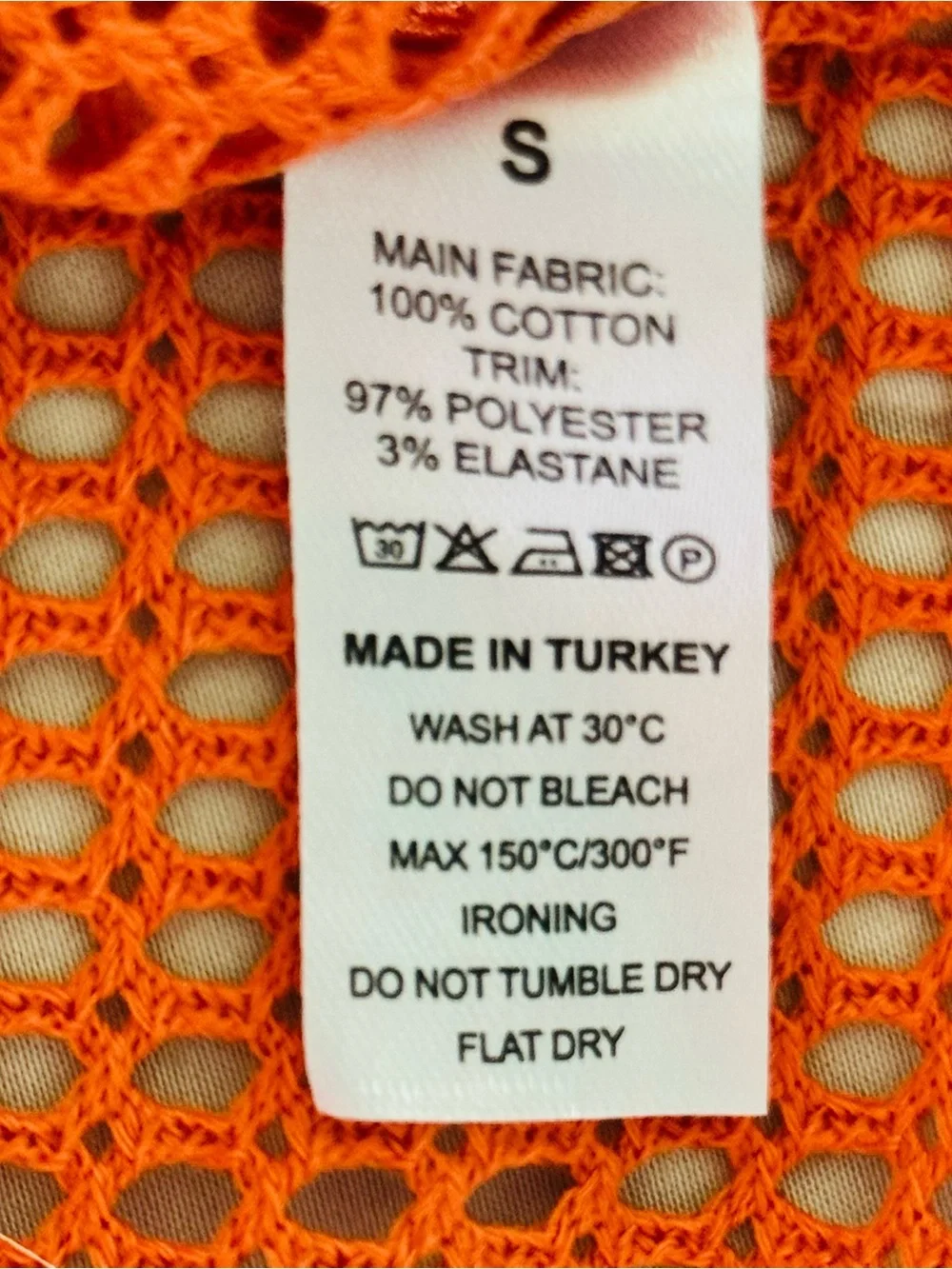 My Beachy Side Camila Dress Orange Flame Size S NWT Made in Turkey Satin Trim